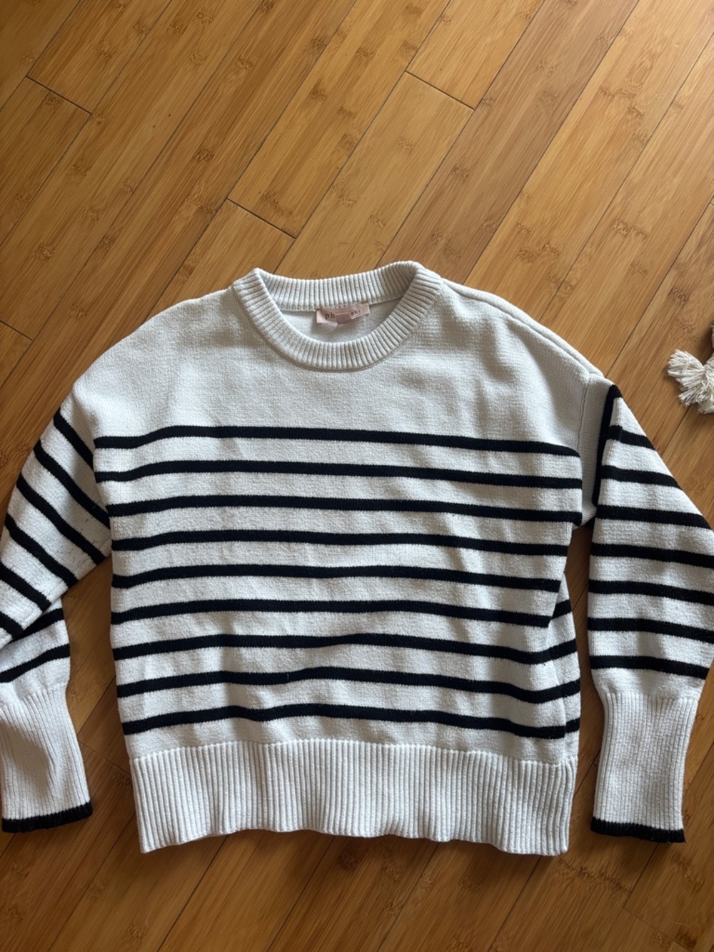 Philosophy Soft Cream Ribbed Neck Sweater - Picture 1 of 4